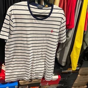 Polo mens shirt sleeve navy white sz xl new